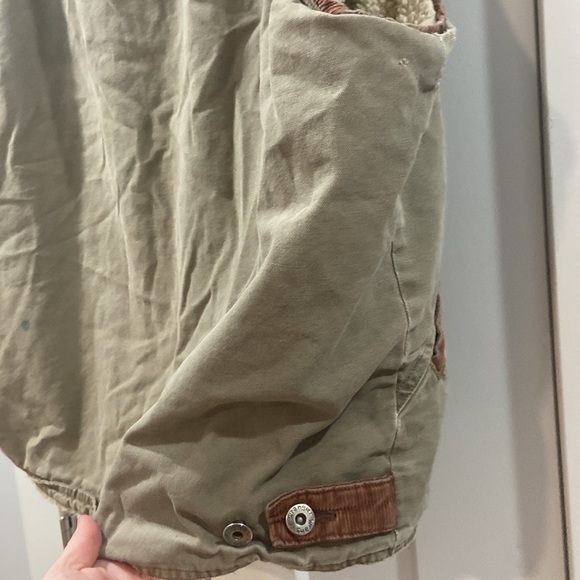 Wrangler Hero Vest Mens Green Aged Faded workforce Full Zip Sherpa Lined Sz 3XL - Picture 13 of 16